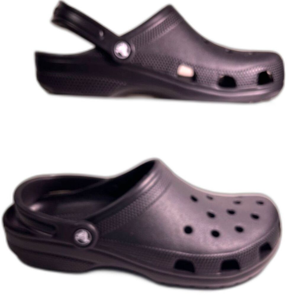 CROCS Crossband Black Women's 10.  Men's 8 NEW